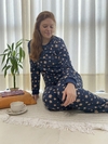 Pijama Soft Feminino - Estrelas Azul Marinho