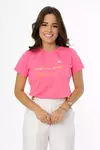 T-SHIRT AMOR AMOR AMOR BORDADO - ROSA MEDIO