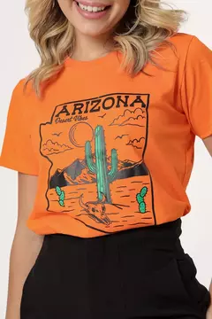 T-SHIRT ARIZONA DESERT VIBES - LARANJA - comprar online
