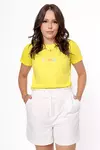 T-SHIRT QUATRO FLORES ALTO RELEVO - AMARELO LIMAO