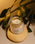Vela aromática chá branco 80g com fragrância leve e elegante