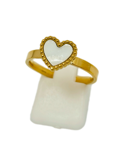 Anillo Corazon Madre Perla