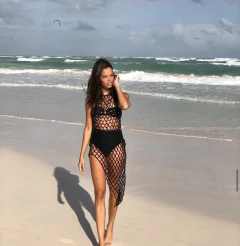 Vestido Isis Tejido Negro - comprar online