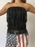 top couro franjas - comprar online