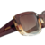 Óculos de Sol Feminino Polarizado Retangular Acetato Marrom Modelo Bay - comprar online