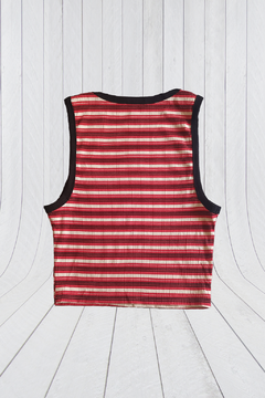 REMERA BASICA FOREVER 21, TALLE S ROJA Y NEGRA - comprar online