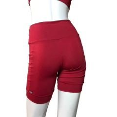 Short Feminino Vermelho - Compressão Corrida - ARY MODA FITNESS