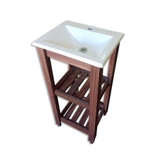 Vanitory De Pino Con Bacha 40cm
