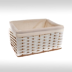 Canasto De Suncho Forrado En Tela 40x30x20 Grandes Negro en internet