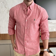 Camisa Social RL Linho Vermelha