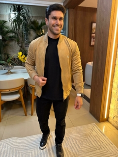 Jaqueta Suede Ralph Lauren Bege Escuro - comprar online