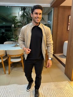 Jaqueta Suede Ralph Lauren Bege Claro - comprar online