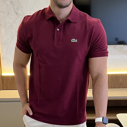 Camisa Polo Lacoste Vinho