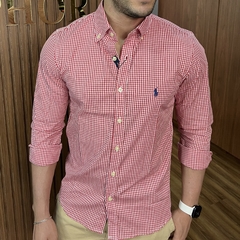 Camisa Social Xadrez Vermelha