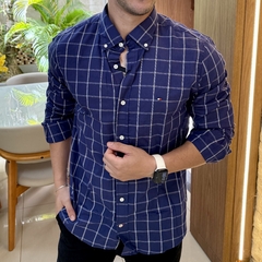 Camisa Social Tommy Xadrez Azul - comprar online