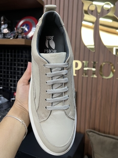 Tenis em Couro Phor - Bege - comprar online