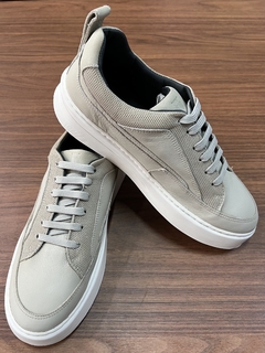 Tenis em Couro Phor - Bege na internet