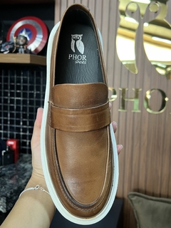 Sapato em Couro Phor - Marrom Caramelo - comprar online