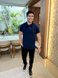 Camisa Polo RL Azul Escuro - comprar online