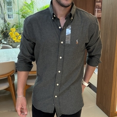 Camisa Social RL Flanelada Verde