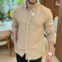 Camisa Social RL Flanelada Bege