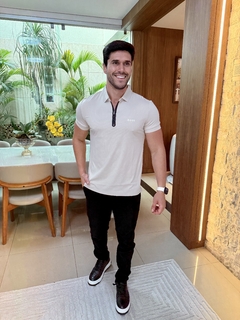 Camisa Polo Hugo Boss Bege - comprar online
