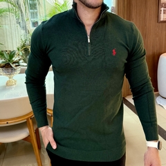Suéter com zíper RL Verde
