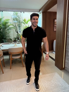 Camisa Polo Tommy Preta - comprar online