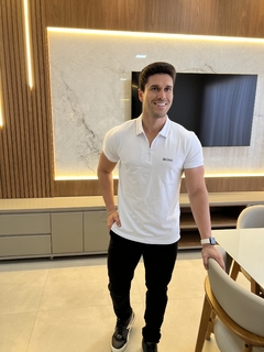 Camisa Polo Hugo Boss Branca - comprar online