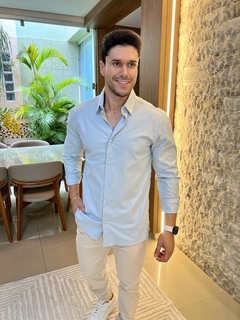 Camisa Social Hugo Boss Azul Claro - comprar online