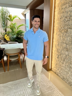Camisa Polo RL Azul Claro - comprar online
