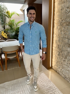 Camisa Social RL Xadrez Azul - comprar online