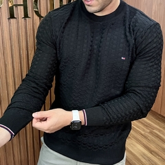Sueter Tommy Hilfiger Preto - comprar online