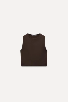 Top Cropped / chocolate - CLOSET by las Marías