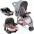 Carrinho de Bebê Travel System Jetty 3.0 Oficial Trio, Cosco, Rosa Mescla