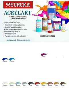 Acrílico Profesional Eureka Acrylart 60cc Iridiscentes X 09