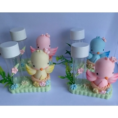 10 Tubetes em biscuit Tema Jardim Encantado