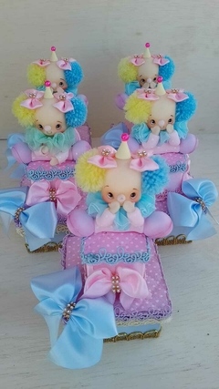 Caixa cenário dupla circo rosa kit com 3 unidades