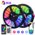 RGB LED Strip Lights para Home Party, Music Sync, Mudança de cor, 5050 ,5V, 1m-