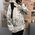 Hoodies retrô com estampa flame feminino, pulôveres casuais extragrandes, tops na internet