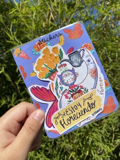 stickers estoy floreciendo