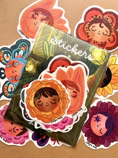 Paquete Stickers niñas flor - comprar en línea