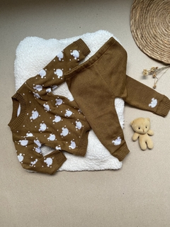 Conjunto blusa e calça tricô - loja online
