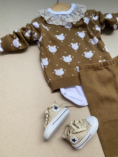 Conjunto blusa e calça tricô unissex - loja online