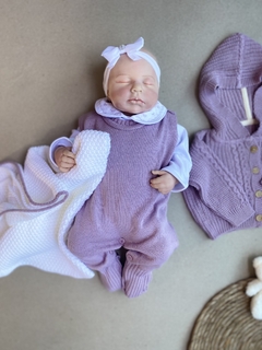 saida maternidade trico 7 peças lavanda na internet