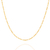 Gargantilha banhada a ouro 18k elo alternado e batido - 530070