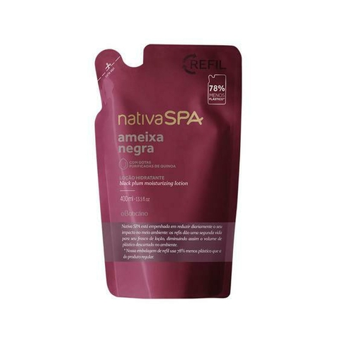 Refil Loção Desodorante Hidratante Corporal Nativa Spa Ameixa Negra 400ml