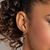 Brinco meia argola folheado a ouro com zircônias - 526516 - Leila Rommanel - Loja Online 