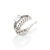 Brinco Rommanel piercing de pressão folheado a platina aro duplo com flor e zircônias - 327017 - comprar online
