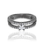 Anel banhado a rhodium negro com zircônias - 410002 - comprar online